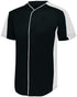 Augusta Sportswear Full-Button Baseball Jersey (1655), Color 'Black/White'